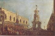 Francesco Guardi The Doge Takes Part in the Festivities in the Piazzetta on Shrove Tuesday (mk05) USA oil painting artist